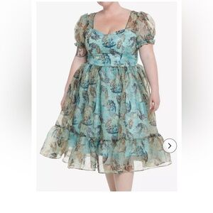 NWT Hot topic sweet society Thorne & Fable Birth of Venus mesh puff sleeve dress